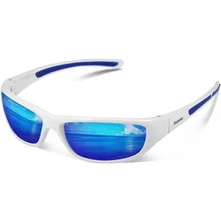 Sport Sonnenbrille Herren Polarisiert UV400 Schutz Schwarz Matt