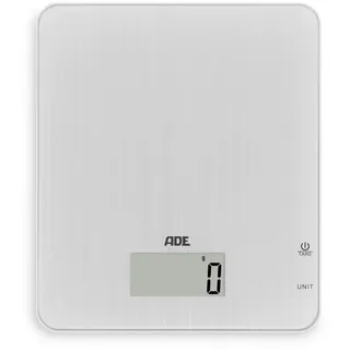 ADE Elektrische Cleo, Hellgrau, Glas, 18.8x1.8x21.8 cm, Backen, Küchenwaagen