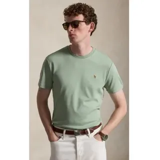 Polo Ralph Lauren für Herren. 710740727505 Weiches Custom-Slim-Fit-T-Shirt aus Baumwolle in Grün (L), Lässig, Kurzarm
