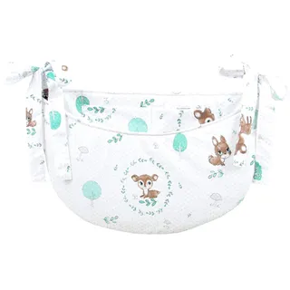 BABYLUX Babybetttasche Organizer BETTTASCHE Spielzeugtasche Tasche Babybett (120. Wald Reh)