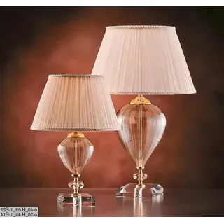 Xlmoebel Nachttischlampe Elegante Tischlampe im Art-déco-Stil mit Kristallelementen, Hergestellt in Europa beige