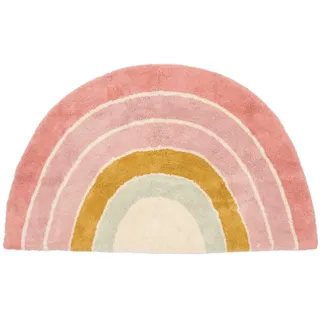 Little Dutch Teppich Kinderzimmer Kinderteppich Regenbogen rosa (80x130 cm)