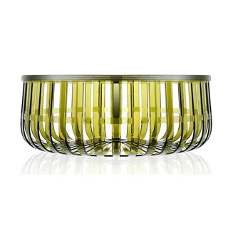 Kartell Panier Behälter, Bambus, dunkel grün, 61 x 21 x 61 cm