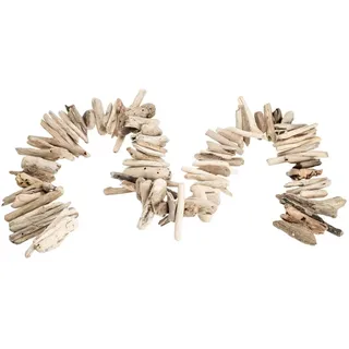 NaDeco Treibholz-Kette in Natur, Länge ca. 100cm | Treibholzkette | Treibholz-Girlande | Schwemmholz-Kette | Schwemmholzgirlande | Drift-Wood-Girlande | Maritime Dekoration