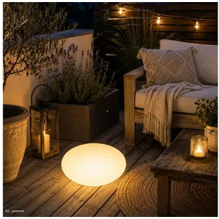 SATISFIRE LED Dekoobjekt LED Stein 35cm Leuchtstein warmweiß outdoor Leuchtobjekt Dekostein, LED Classic, warmweiß (2100K bis 3000K) weiß