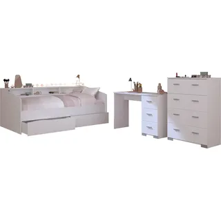Parisot "Parisot Kinderzimmer, 4-tlg. - Sleep 44", weiß, B:113cm H:82cm T:203cm, Holzwerkstoff, Schlafzimmermöbel-Sets