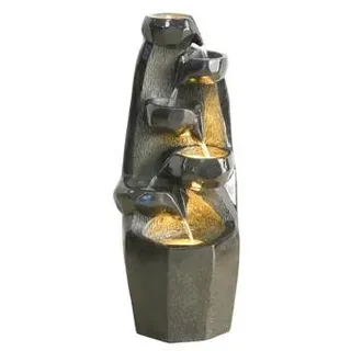 Dehner Polyresin-Gartenbrunnen Cala, solarfähig, ca. H91 cm