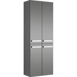Pelipal Serie 4005 Hochschrank 60 x 168 x 33 cm Steingrau Hochglanz/Quarzgrau Hochglanz Select Glas, Holz, MDF, Spanplatte