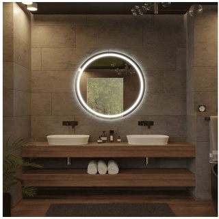 Village Design Badspiegel »Rund Spiegel Cloe, Spiegel mit LED Beleuchtung, Badspiegel rund« weiß Ø 100 cm