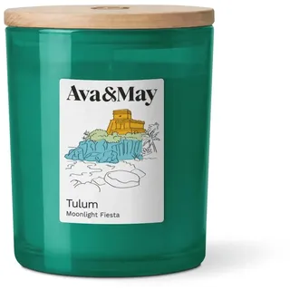 Ava&May Tulum Duftkerze 220g Blumig & Frisch Vegan, 100% pflanzenbasiertes Wachs
