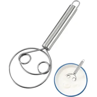Dänischer Schneebesen für Teig, Küchenteigmixer, manueller Schneebesen aus Edelstahl 304 für Teig, professioneller Schneebesen für Teig,