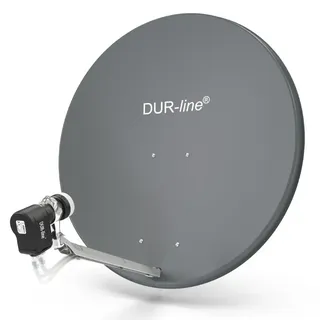DUR-line Select 85/90 Anthrazit - Sat-Komplettanlage mit Quad LNB