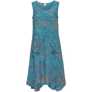 Viskose-Kleid, Muster blau, 40