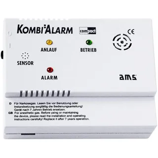 AMS Kombialarm COMPACT Alarmgerät Gas Narkosegas LKW-Fahrerkabinen Warner Sensor