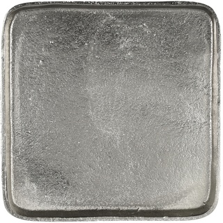 Dekotablett Metall ca.17,5x17,5c, silber