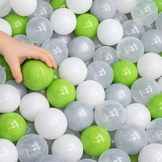 LittleTom 200 Bunte Bälle für Bällebad - 5,5cm Kinder Spielbälle - Baby Spielzeug für Ball Pool, Zelt, Hüpfburg - Plastikbälle