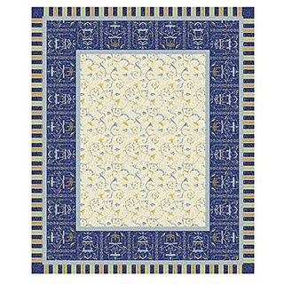 Bassetti OPLONTIS Tischdecke aus 100% Baumwolle, Panama-Gewebe in der Farbe Blau v.9, Maße: 170x170 cm - 9275606