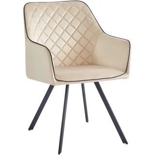 Kayoom Polsterstuhl Amber 125 Samt beige