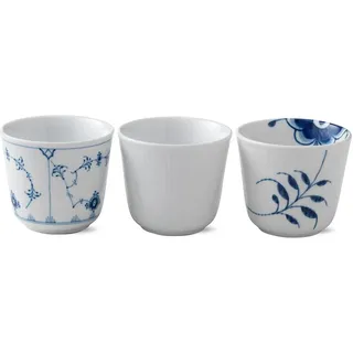 Royal Copenhagen, Tasse, 26 cl - Porcelaen - Koboltblå/hvid (3x)