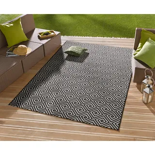 HANSE HOME Karo Outdoor-Teppich 160 x 230 cm Schwarz