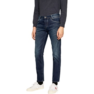 Pepe Jeans Herren Jeans Spike Regular Fit Streaky Stretch Dark Z45 Normaler Bund W 28 L 32