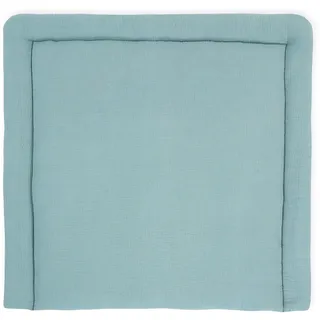 KraftKids Wickelauflage gepolstert, rundum 100% Baumwolle, Musselin Mint, ohne Beschichtung, waschbar, handgefertigt EU
