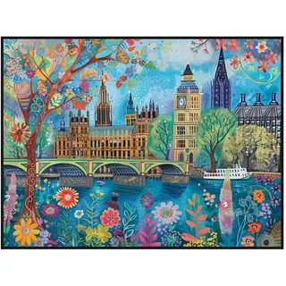 Diamond Painting London Stadt 40x65 cm Malen Nach Zahlen Erwachsene Diamant Painting Bilder,Full Eckige Steine Diamond Painting Kinder,DIY Bastelset Diamond Painting Set Crystal Art,Wand Dekor S/792