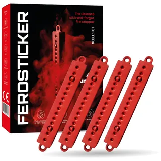 FEROSTICKER Kleiner Automatischer Feuerlöscher (4 Stück) | Für Schaltschränke, Sicherungskästen, Lithium-Batterien, Wechselrichter, Solaranlagen, Fahrzeuge, Boote und Technikräume.