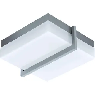EGLO Außenwandleuchte Aluminium Kunststoff 8,5 cm spritzwassergeschützt grau