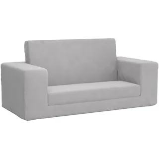 vidaXL Schlafsofa 2-Sitzer Hellgrau Polyester