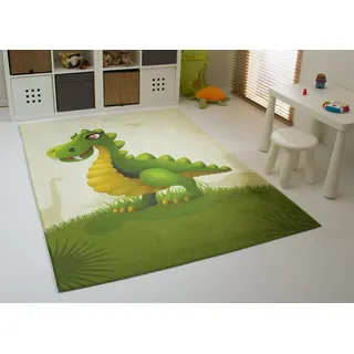 Steffensmeier Kinderteppich Rexi, Rechteckig, Dino, Kinderzimmer bunt 140 cm x 200 cm