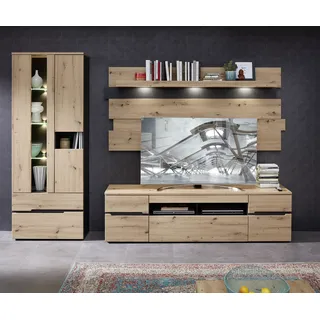 Innostyle Wohnwand INNOSTYLE, braun, B:287cm H:197cm T:47cm, ABS-Kunststoff, Dekorfolie, Hartfaserplatte, Holzwerkstoff, MDF, Kastenmöbel-Sets, Wohnwand