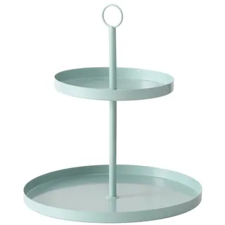Boltze Etagere Samina aus Metall, 34 cm, Ø 30 cm, türkis