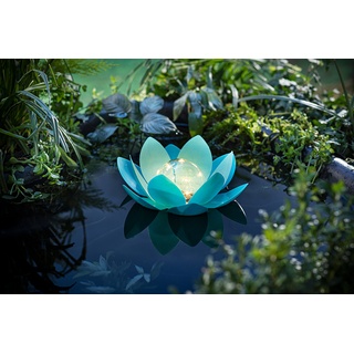 Solar-Schwimmdeko "Lotus" (Farbe: Türkis)