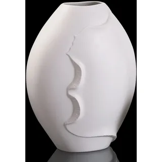 Goebel Kaiser Porzellan Montana Vase aus Biskuitporzellan, in der Farbe Weiß, Maße: 31 x 24,5 x 15cm, 14-001-87-9