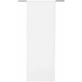 Gözze Flächenvorhang PERU, Weiß - 60 x 245 cm - Polyester - in transparenter Leinenoptik - inkl. Technik