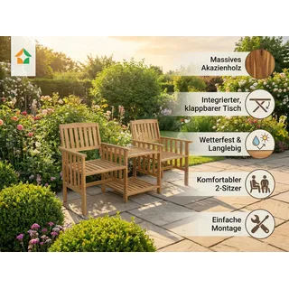 prestige home living outdoor 2-Sitzer 163 x 63 x 91 cm Braun