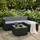 3-Sitzer Polyrattan Lounge-Set schwarz
