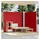 Seitenmarkise 160 x 600 cm Rot Polyester