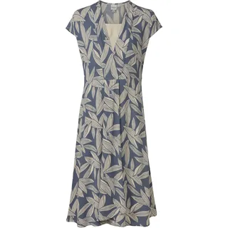 Viskose-Kleid, Druck rauchblau, 48
