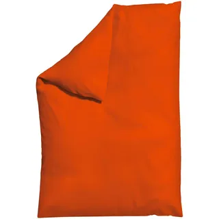 schlafgut Woven Satin Unifarben Rot 135 x 200 cm + 40 x 80 cm