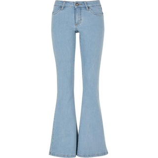 URBAN CLASSICS Bequeme Jeans Urban Classics Damen Ladies Organic Low Waist Flared Denim blau 30