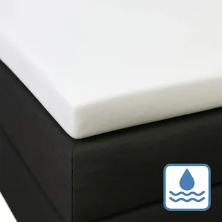 BettwarenShop wasserdichter Moltonschoner für Matratzentopper 90x190 - 100x200 cm, für 4-10 cm Höhe