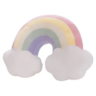 Omgoods – Kissen in Regenbogenfarben mit Krone und Wolken – Perfekt für Babyzimmer