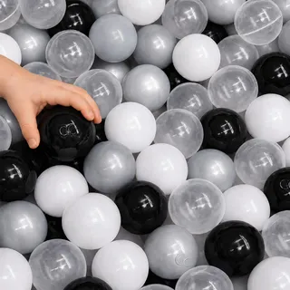 LittleTom 200 Bunte Bälle für Bällebad - 5,5cm Kinder Spielbälle - Baby Spielzeug für Ball Pool, Zelt, Hüpfburg - Plastikbälle