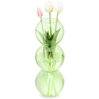 Navaris Dekovase Deko Vase modern grün - Wohnzimmer Blumenvase - Glasvase Blasenform (1 St) grün