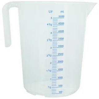 Messbecher Literbecher Maßbecher Messkanne Profiqualität 5000 ml