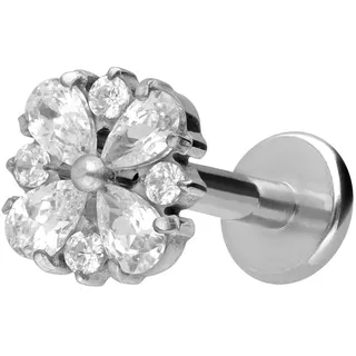 Titan Labret mit Innengewinde KRISTALLORNAMENT