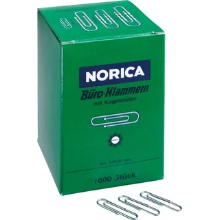 Norica Büroklammern silber verzinkt, 1.000 St.