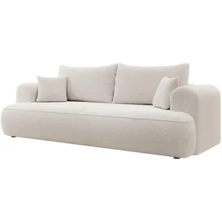 Selsey Schlafcouch Boucle 3-Sitzer Weiß